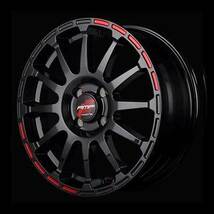 RMP RACING/GR12 インプレッサ GH8 アルミホイール 1本 【17×7.0J 5-100 INSET48 クリスタルブラック/ストロボレッド】_画像2