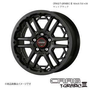 ワーク クラッグ ティーグラビックスリー 16インチ 5穴 5H 114.3 7.0J +38 4WD オフ車 ホイール 4本 マットブラック CRAG T-GRABIC3 WORK