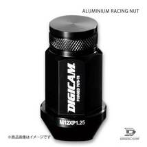 DIGICAM デジキャン アルミレーシングナット 袋タイプ P1.25 19HEX 45mm ブラック 20本入 GT-R BCNR35 H19/12～ AN6F4512BK-DC_画像1