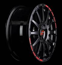 RMP RACING/GR12 レガシィB4 BM系 純正18インチ アルミホイール 4本セット 【17×7.0J 5-100 INSET48 クリスタルブラック/ストロボレッド】_画像5