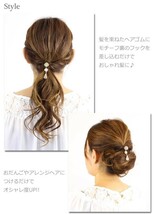 ポニーフック/大人マットテイスト ゆらゆらティアドロップ ビーズ pn65☆ネイビー/ ヘアアクセサリー_画像2