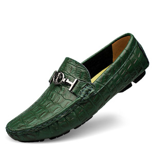  Loafer очень красивый товар туфли без застежки натуральная кожа обувь для вождения телячья кожа мужской обувь большой размер есть . выбор цвета возможно зеленый 26.0cm