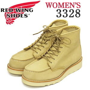 REDWING ( Red Wing ) 3328 6inch Classic Moc 6 -inch moktu boots lady's cream abi lane rough out US8.5B- approximately 25.5cm