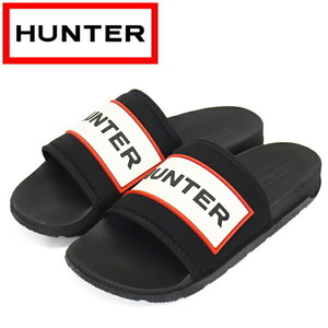 HUNTER (ハンター) WOMEN'S WFD1000NEO NEO LOGO SLIDE SANDAL ネオロゴ スライド レディース サンダル BLACK HU247 UK4-約23.0cm