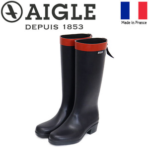 AIGLE (エーグル) ZZFNB66 MYRICA レディース ロングラバーブーツ 002 MARINE AGL052 36-約23.0cm