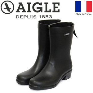 AIGLE ZZFNB67 Myrica Mid Ladies Mid Rubber Boots 001 NOIR AGL053 38- около 24,0 см.