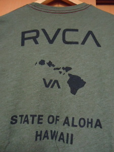 即決　ハワイ　RVCA　Ｔシャツ　モスグリーン色　Ｓ