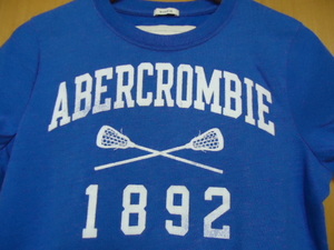 即決　ハワイ　Abercrombie&Fitch　Ｔシャツ　水・白斑色　Ｓ　アバクロ