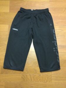 A10★adidas アディダス★七部丈パンツ★Mサイズ相当★ブラック系★USED ユーズド★スポーツ