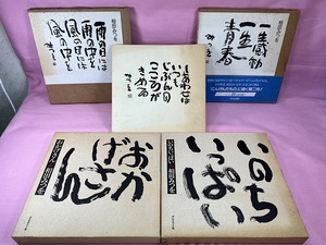 525★値下げ☆相田みつを作品集　5冊セット　おかげさん/いのちいっぱい/雨の日には…/一生感動一生青春/しあわせはいつも　現状品☆★