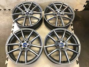 weds LEONIS【17×7J インセット+47 PCD100 5H】軽量アルミホイール 4本 プリウス,インプレッサ,カローラetc