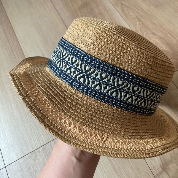 麦わら帽子 刺繍帽子 ストローハット