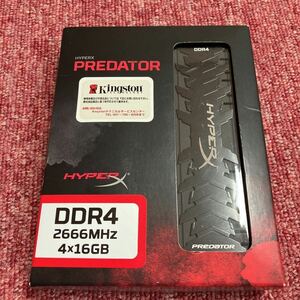 キングストン Kingston デスクトップPC用メモリ DDR4-2666 16GBx4枚 HyperX Predator CL