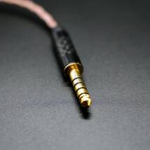 【超希少】DIYキンバーケーブル 最高スペックリケーブル C IEM 2pin/4.4mm 1.2m 左:透明、右：赤_画像8