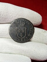 フランス　ルイ15世・1/2ソル青銅貨　1771年　　　玉ちゃんNo.2058_画像7