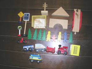  wooden toy various parts 24 point ( scratch * dirt equipped ) junk 