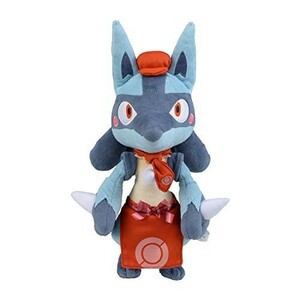 【ルカリオ】ポケモンセンター限定 Pokemon Cafe Mix Plush Doll Lucario ぬいぐるみ 全高約33cm ポケモンカフェ エプロン姿 タグ付き PW