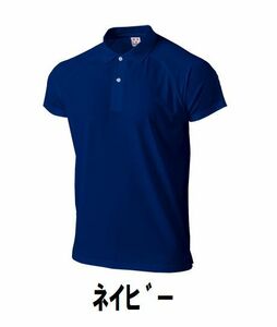 1 jpy new goods lady's men's polo-shirt with short sleeves navy blue navy size 130 child adult man woman wundouundou1005