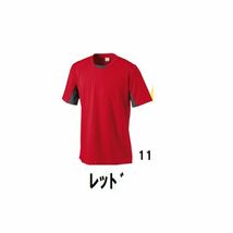 999円 新品 レディース メンズ サッカー フットサル 半袖 シャツ 赤 レッド サイズ150 子供 大人 男性 女性 wundou ウンドウ 1940_画像1
