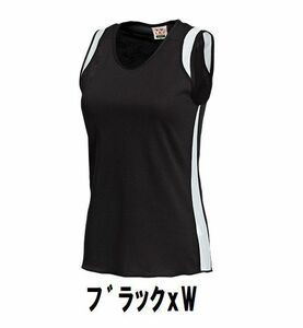 999円 新品 レディース ランニングシャツ ブラックxW サイズ110 子供 大人 男性 女性 wundou ウンドウ 5520 陸上