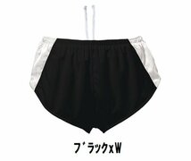 1199円 新品 メンズ ランニング パンツ ブラックxW サイズ130 子供 大人 男性 女性 wundou ウンドウ 5580 陸上_画像1