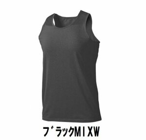999円 新品 レディース フィットネス ヨガ タンクトップ シャツ ブラックMIXW サイズ150 子供 大人 男性 女性 wundou ウンドウ 870