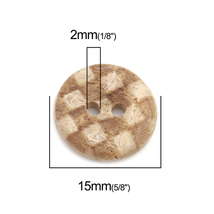 ココナッツボタン 5個 天然素材ココナツボタン木の実ボタンwood-button0026_画像3