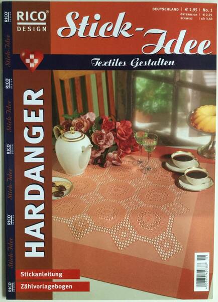 送料無料■ARTBOOK_OUTLET■ W3-038 ★ レア 刺繍 ハーダンガー ドイツ RICO DESIGN Stick-Idee HARDANGER 大型図案 良書