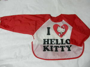  used Hello Kitty baby meal for waterproof meal .... with pocket . meal long sleeve apron sleeve attaching smock doll hinaningyo child care . red Kitty Chan 