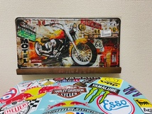 【E82】ROUTE66　ルート66　ナンバープレート型　ブリキ看板　装飾品_画像2