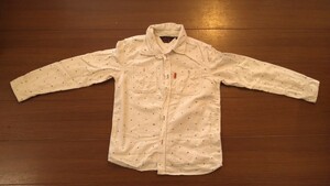 KRIFF MAYER　クリフメイヤー　長袖シャツ　サイズ150　白色　水玉　中古現状販売品