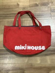 MIKI HOUSE ミキハウス　キャンバストートバッグ　ロゴ入り　レトロ　昭和　婦人服　レディース　古着