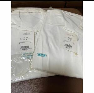 ワイシャツ 半袖　ブラウス　 サイズ11号Lサイズ 白ホワイトポリエステル