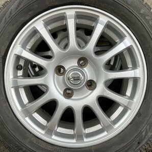 NISSAN 純正 15インチ 5.5J ＋40 PCD100 4H 175/65R15 BRIDGESTONE BLIZZAK VRX 2019年製 スタッドレスタイヤホイール 4本セットの画像4