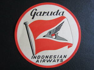 ガルーダ・インドネシア航空■ラゲッジラベル■GARUDA INDONESIAN AIRWAYS■1960's■ヴィンテージ