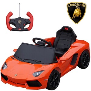  Lamborghini regular license LP700-4 Aventador color orange electric toy for riding remote control operation possibility electric car 