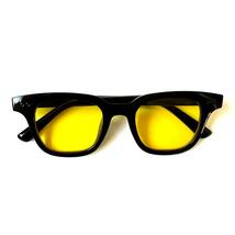 オールドスクール サマー サングラス イエロー 全5色 カラーレンズ 大きめ 眼鏡 バイカー アクセサリー 小物_画像1