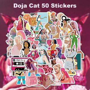Doja Catdo-ja cat sticker 50 pieces set PVC waterproof seal trumpet - hip-hop R&B singer singer artist L vi s