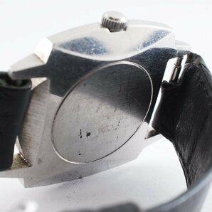 稼働品 ユリスナルダン デイト 自動巻き スクエア メンズ 腕時計の画像3