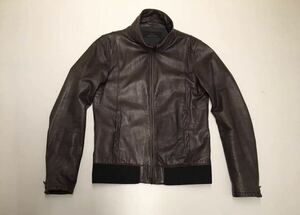 shama COW LEATHER JACKET シャマ レザージャージブルゾン レザージャケット nano universe ナノユニバース 別注 コラボ 牛革 ライダース