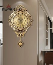 美品 豪華 アンティーク時計 掛け時計 金属製 ヨーロッパ アメリカ 宮廷スタイル　復古　柱時計_画像3