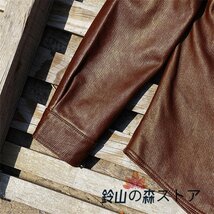 レザージャケット メンズ 　イタリア羊革　ユーズド加工　ライダース 高級　本革　革ジャン ビンテージ S～5XL_画像7