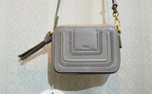 ［新品 クロエ CHLOE ] ★ミニショルダーバッグ ポシェット ★ レザー ★ グレージュ_画像1