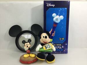 A507 ★中古 Disney ミッキーマウス ぬいぐるみ ハピネスモーメントフィギュア フォトフレーム バブルワンド ※傷・汚れあり 可動確認済