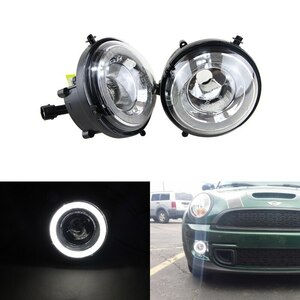 直接交換 led drl デイタイムランニングライトヘイローフォグランプ mini クーパー R55 R56 R58 R60 同胞 R61 paceman F56