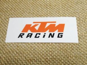 KTM RACING ロゴ シール ステッカー オレンジX黒