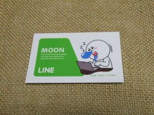 LINE ムーン ICカードサイズ シール ステッカー #3