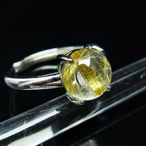 誠安◆天然石最高級品ゴールドタイチンルチル指輪(13号)[T137-2700]の画像3