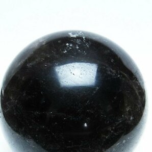 誠安◆極品天然AAAモリオン 純天然 黒水晶 丸玉 88mm [T572-9014]の画像2