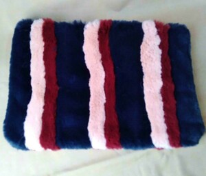  Rose Bud fake fur bag /ROSE BUD pouch shoulder bag clutch bag second bag stripe dark red navy blue pink 